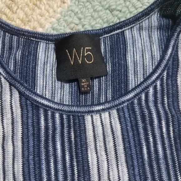 W5 Sleeveless Striped Tassel Top XL - Picture 2 of 5
